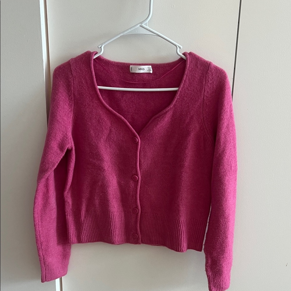 Mango Fuchsia Cardigan